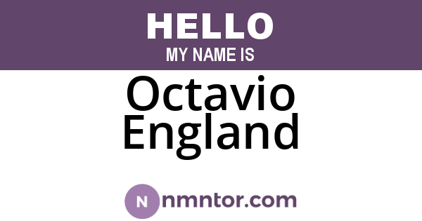 Octavio England