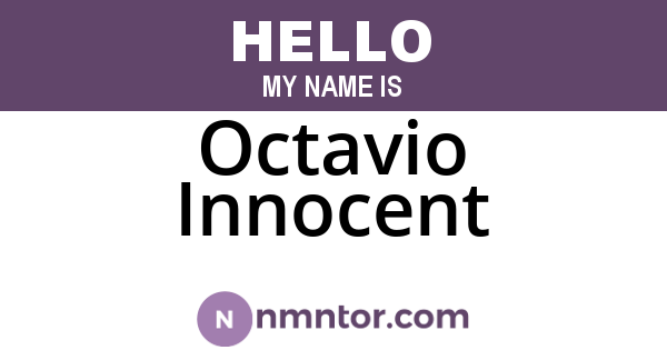 Octavio Innocent