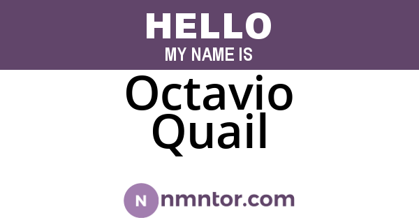 Octavio Quail