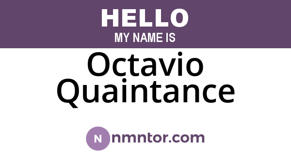 Octavio Quaintance