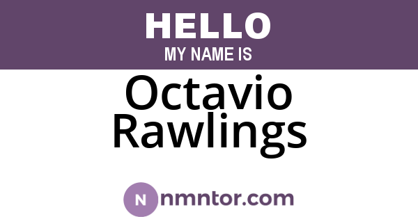 Octavio Rawlings