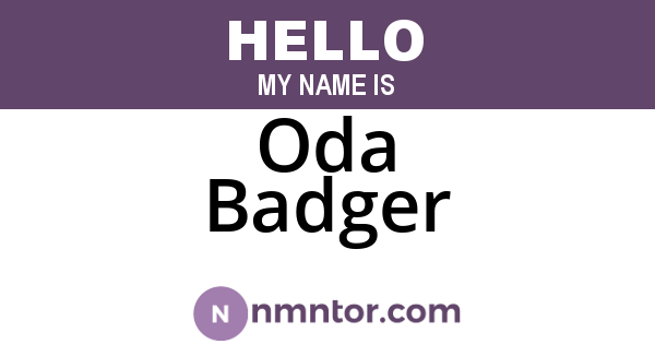 Oda Badger