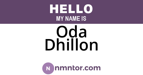 Oda Dhillon