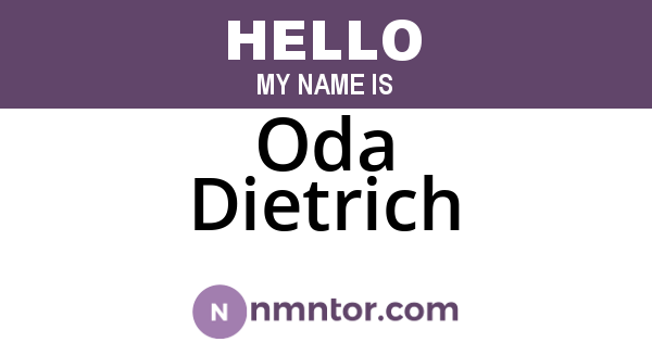 Oda Dietrich