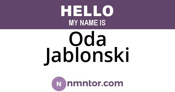 Oda Jablonski