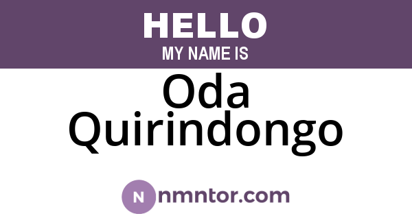 Oda Quirindongo