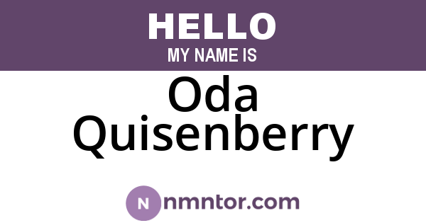 Oda Quisenberry