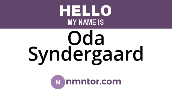 Oda Syndergaard