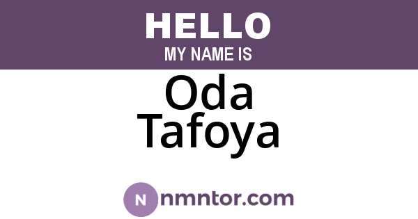 Oda Tafoya