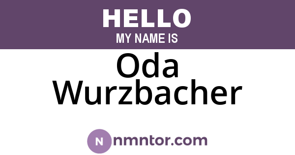 Oda Wurzbacher