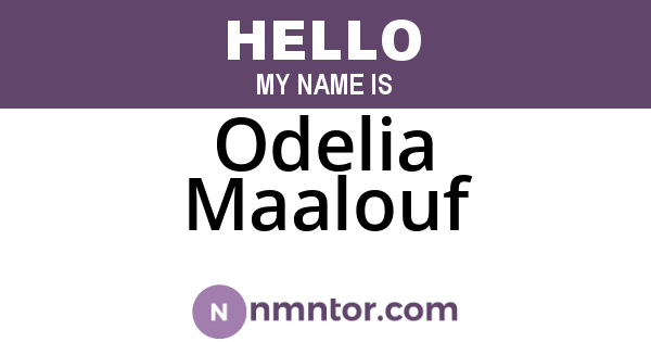 Odelia Maalouf