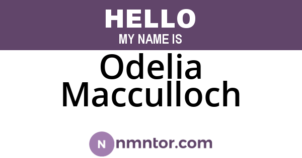 Odelia Macculloch