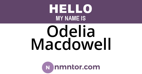 Odelia Macdowell