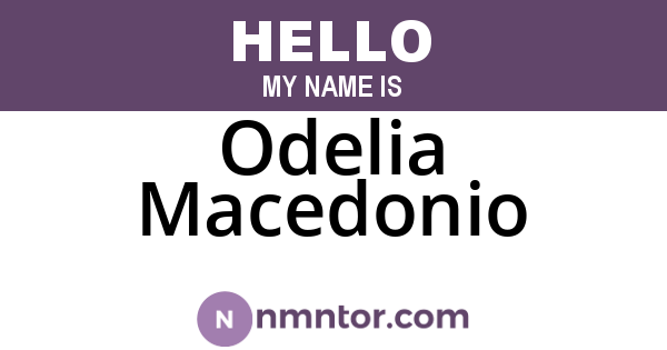 Odelia Macedonio