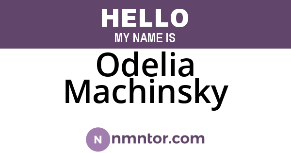 Odelia Machinsky