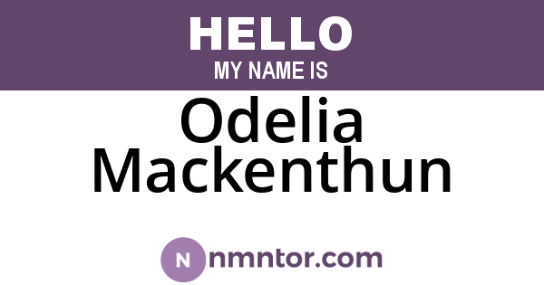 Odelia Mackenthun