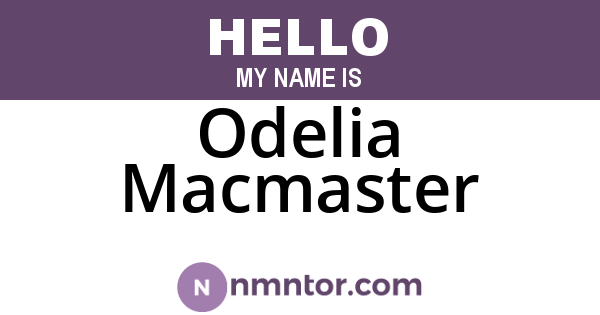 Odelia Macmaster