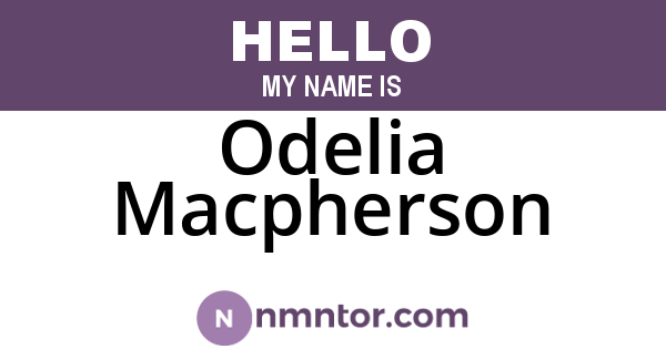 Odelia Macpherson