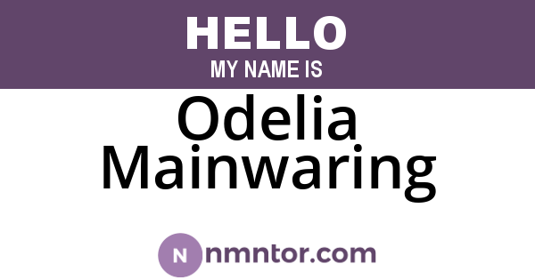 Odelia Mainwaring