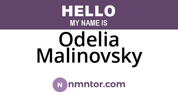 Odelia Malinovsky