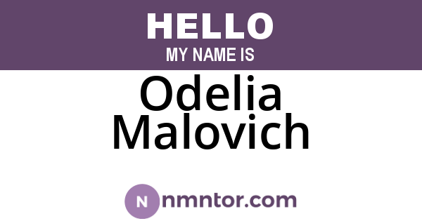 Odelia Malovich