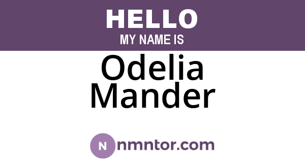 Odelia Mander