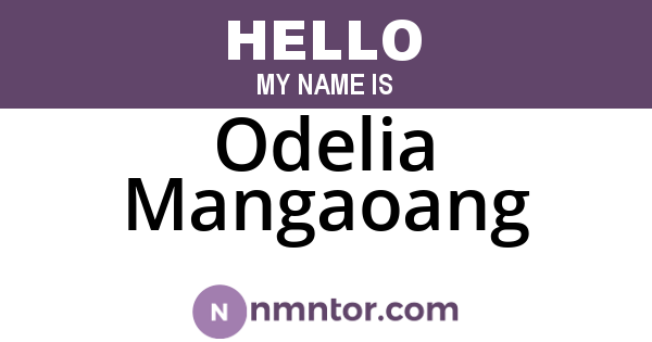 Odelia Mangaoang