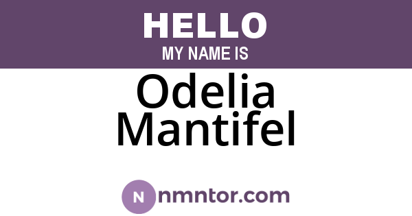 Odelia Mantifel