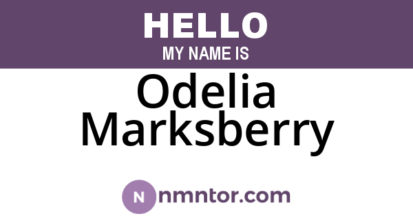Odelia Marksberry