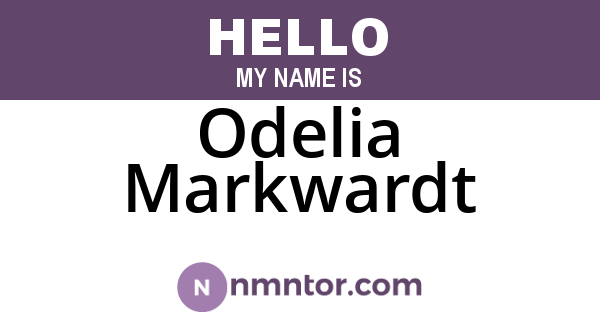 Odelia Markwardt