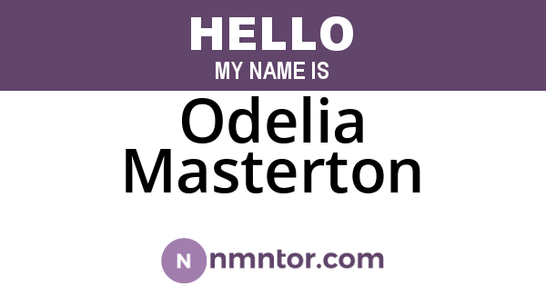 Odelia Masterton