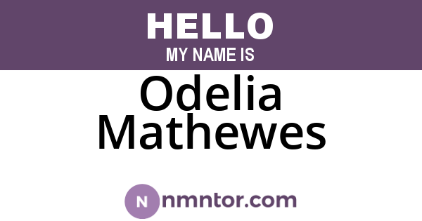 Odelia Mathewes