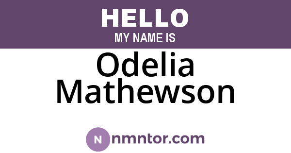 Odelia Mathewson