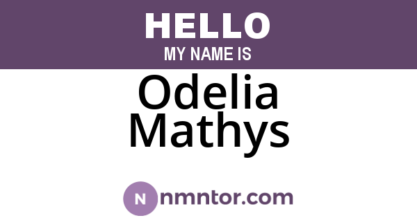 Odelia Mathys