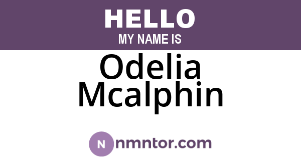 Odelia Mcalphin