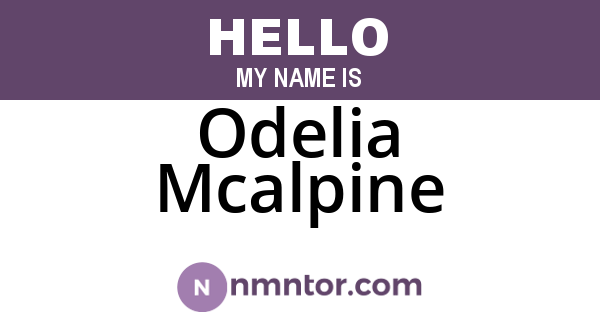 Odelia Mcalpine