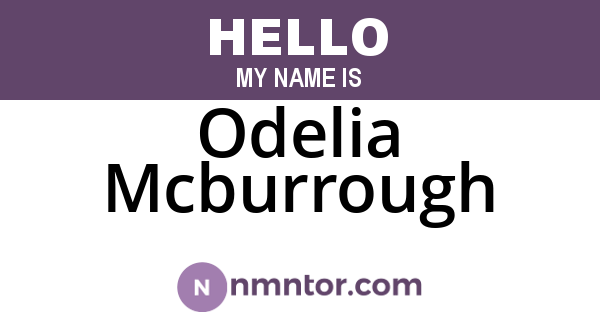 Odelia Mcburrough