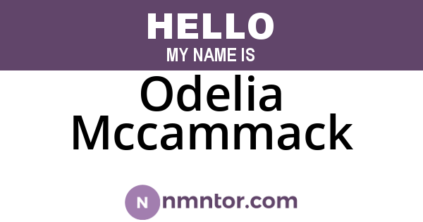 Odelia Mccammack
