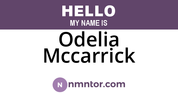 Odelia Mccarrick