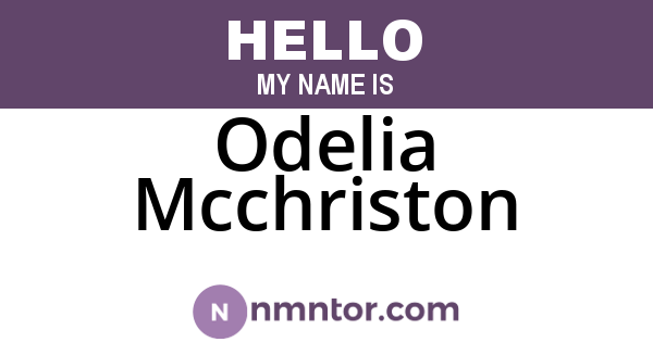 Odelia Mcchriston