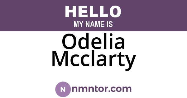 Odelia Mcclarty