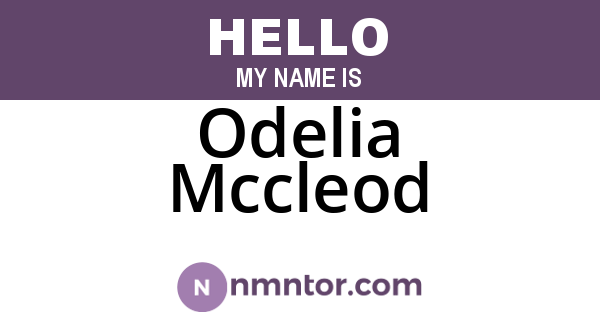 Odelia Mccleod