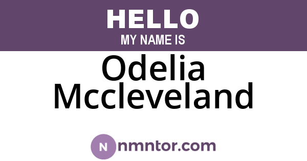 Odelia Mccleveland