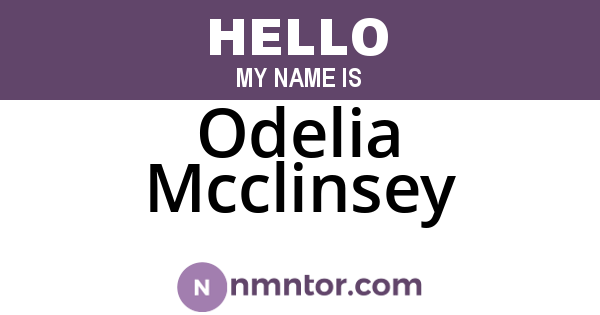 Odelia Mcclinsey