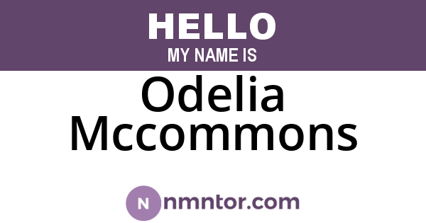 Odelia Mccommons
