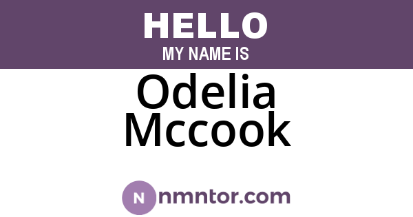 Odelia Mccook