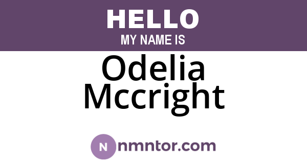 Odelia Mccright
