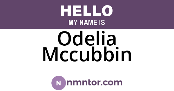 Odelia Mccubbin