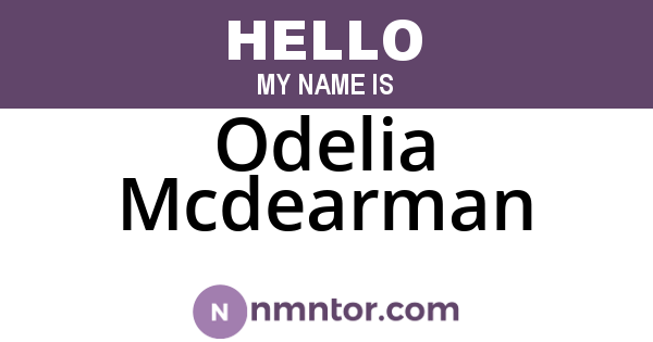 Odelia Mcdearman