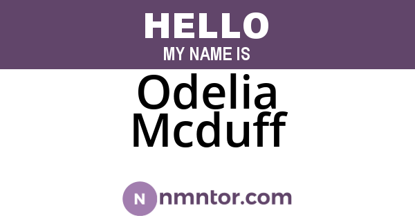 Odelia Mcduff